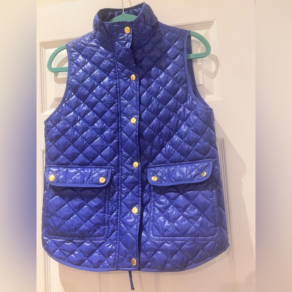 J. Crew Blue Quilted Vest with Lustrous Finish XS
Calling all Duke Fans!